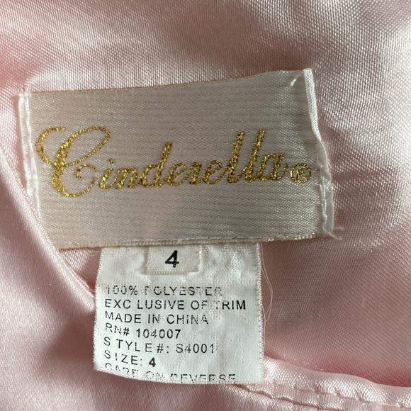 Cinderella Girls Pink Dress Dressy Formal Wedding Flower Girl Easter Zip Size 4 - Picture 7 of 11